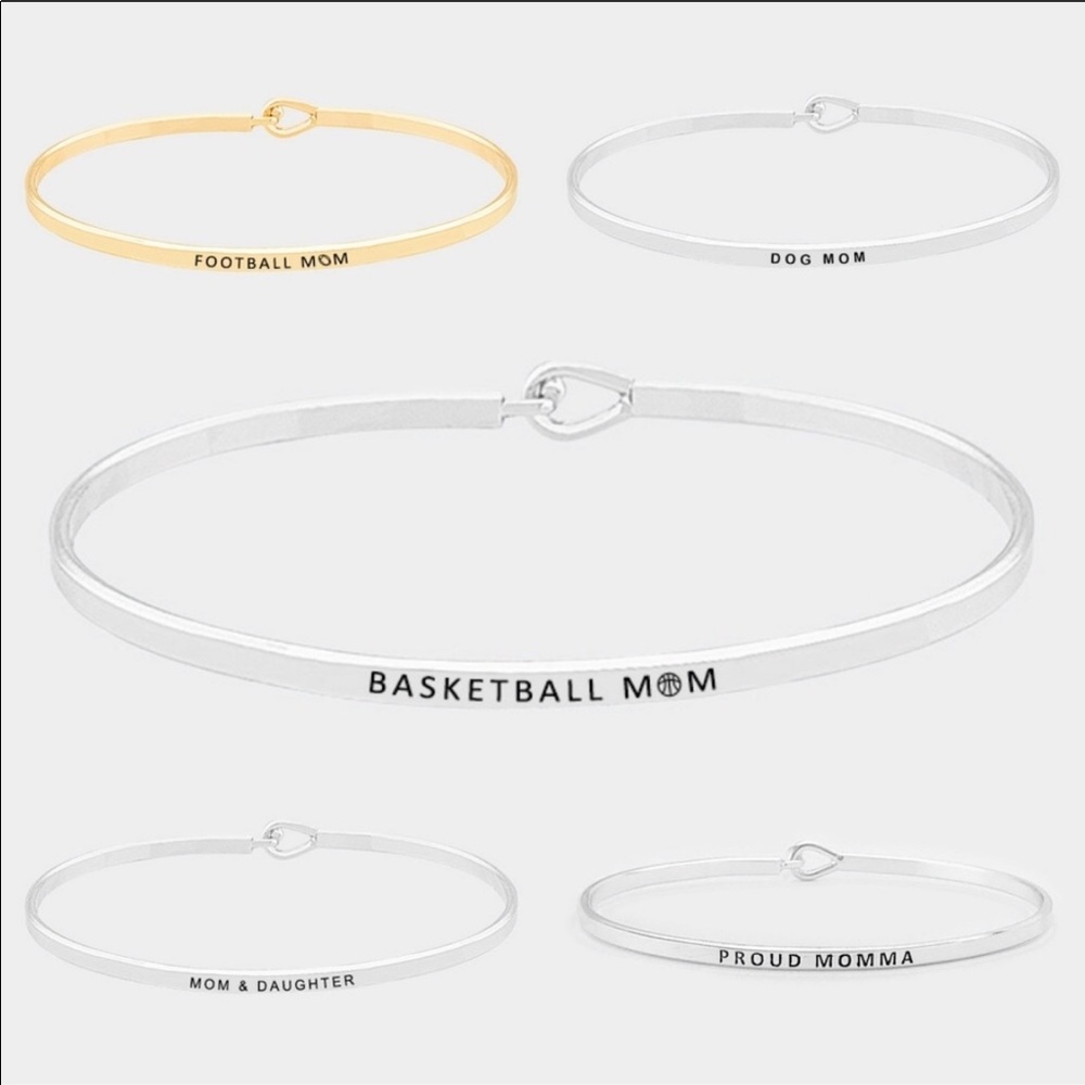 Bracelet bangles thin dainty inspiration message - Picture 2 of 5